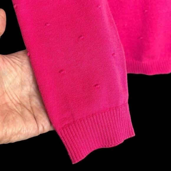 Talbots Women's Sweater, Size M, Pink Rose Bud Barbiecore, Barbie Fan #1289 - Picture 9 of 11